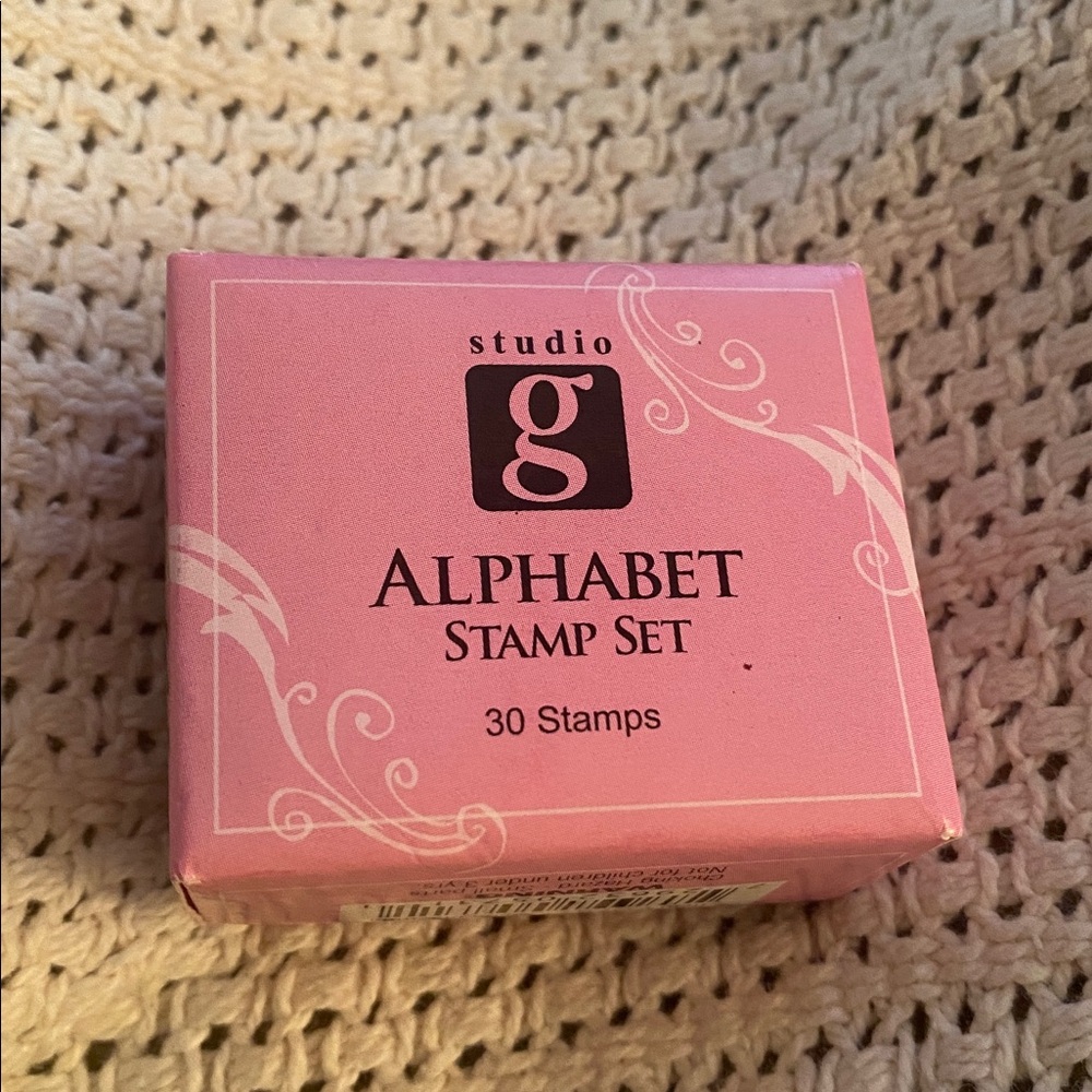 Wooden alphabet stamp set